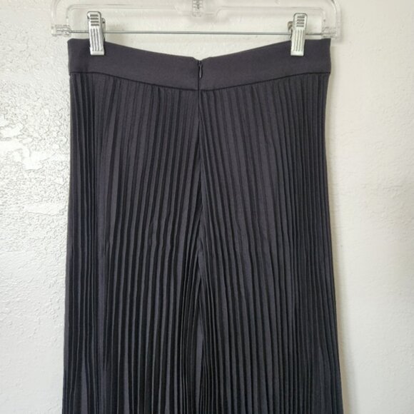 Claude Pleated Palazzo Pants Small Black High Waist Wide Leg New with Tags - Picture 6 of 9